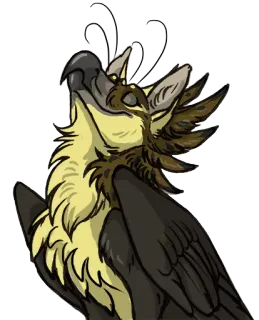 😌 vautour, oiseau, animal, fantaisie, créature whatsapp sticker