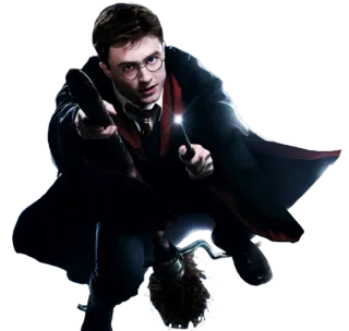 🎾 Harry Potter wizard, broomstick, magic, fantasy, movie telegram sticker