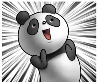 😃 Panda, Dibujos animados, Lindo, Dedo corazón, Ofensivo whatsapp sticker