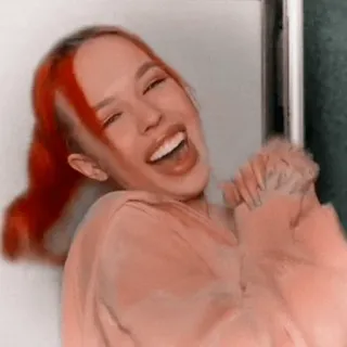 😂 mulher, retrato, pessoa, sorriso, feliz, rindo telegram sticker