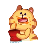 😋 kot, słodki, zwierzę, śmieszne, naklejka telegram sticker