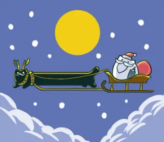 🐱 natal, papai noel, rena, trenó, inverno, feriado telegram sticker