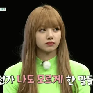 🌿 Lisa 선가 나도 모르게 한 말들 kpop, cantora, mulher, retrato telegram sticker