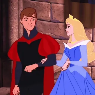🧚♀ Aurora Sleeping Beauty Aurora, Prinz Philip, Disney, Cartoon, Paar, Prinzessin, Prinz telegram sticker