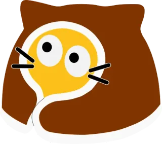 👀 eule, tier, cartoon, sticker telegram sticker