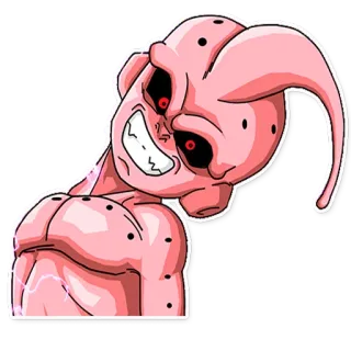 😜 Majin Buu Dragon Ball Z Majin Buu, Dragon Ball Z, Anime, Bösewicht, Pink, Charakter telegram sticker