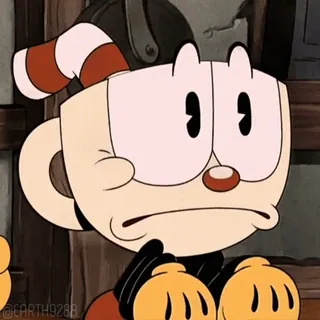 😶 Cuphead @EARTH928B cuphead, cartoon, animé, personnage whatsapp sticker