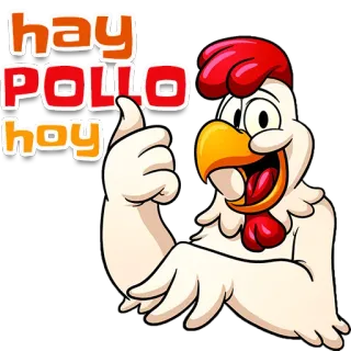 🤡 hay POLLO hoy pollo, cibo, umorismo, pollame, animale telegram sticker