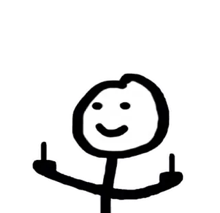🖕 Stinkefinger, beleidigend, Strichmännchen, unhöflich, Geste telegram sticker