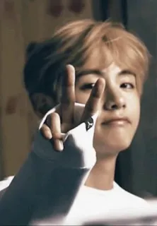 ✌️ người, hòa bình, đàn ông, tay, ngón tay, K-pop telegram sticker