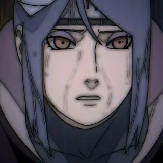 💜 Konan Naruto anime, konan, naruto, sad, character, woman telegram sticker