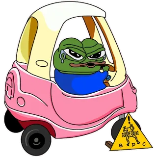 🚗 Pepe the Frog BDC Pepe, kikker, cartoon, meme telegram sticker
