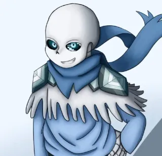 💙 Sans Undertale Skelett, Undertale, Sans, Videospiel, Fanart, Charakter telegram sticker