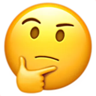 🤔 thinking, emoji, pondering, thoughtful, question telegram sticker