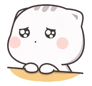 ⭐️ cat, cute, sticker, sad, adorable, kawaii, cartoon telegram sticker