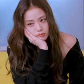 😐 Jisoo kpop, singer, blackpink, woman, portrait telegram sticker