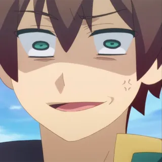⚔️ Kazuma Konosuba 动漫, 生气, 坏笑, 搞笑, 喜剧 telegram sticker