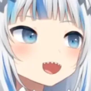 😯 Gawr Gura Anime, Vtuber, Tiburón, Lindo whatsapp sticker