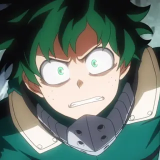 🥦 Izuku Midoriya My Hero Academia anime, my hero academia, izuku midoriya, deku, cartoon, superhero telegram sticker