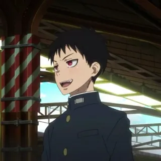 🔥 Shinra Kusakabe Fire Force Anime, Fire Force, Shinra Kusakabe, Lächeln, Charakter whatsapp sticker