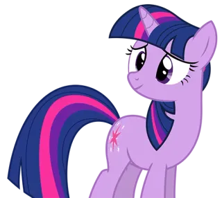😊 Twilight Sparkle My Little Pony Pony, Cartoon, Tier, Freundschaft, Magie, Süß, Pferd telegram sticker