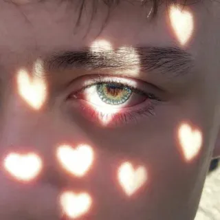 ❤️ eye, heart, light, human, face, person, skin, love telegram sticker