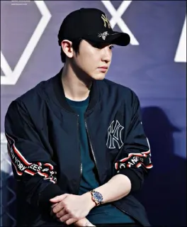 🕷 mężczyzna, czapka z daszkiem, kurtka, moda, styl, New York Yankees telegram sticker