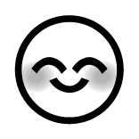 😊 black, solid, background, void, minimalist whatsapp sticker
