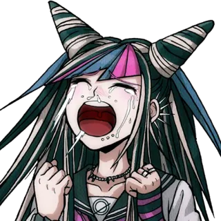 😭 Ibuki Mioda Danganronpa anime, khóc, Ibuki, Mioda, Danganronpa, buồn telegram sticker