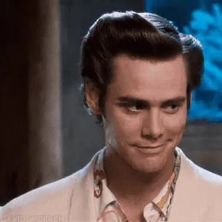 🤨 Ace Ventura Ace Ventura: Pet Detective Jim Carrey, Komik, Detektyw zwierząt, Aktor, Film, Zabawny, Retro telegram sticker