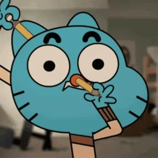 😎 Gumball Watterson The Amazing World of Gumball desenho animado, animado, engraçado, gato, gato azul, Gumball, O Incrível Mundo de Gumball telegram sticker