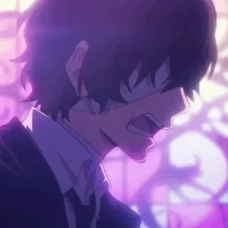🥂 Osamu Dazai Bungou Stray Dogs Anime, Mangá, Osamu Dazai, Bungou Stray Dogs, Emocional, Triste telegram sticker