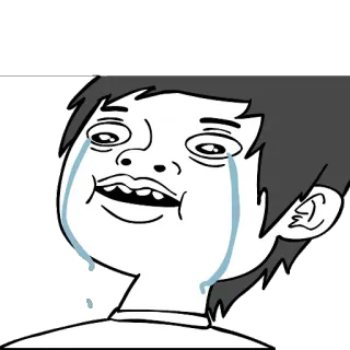 😢 chorando, meme, triste, desenho animado, emocional telegram sticker