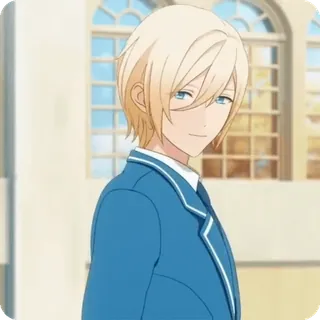 🧽 Anime, Manga, Blond, Portret, Lachend telegram sticker
