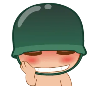 😚 binh lính, mũ bảo hiểm, quân đội, hoạt hình, nhân vật telegram sticker