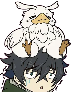 😤 Anime, Cartoon, Figur, Eule, Mann whatsapp sticker