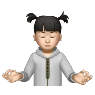 😶 медитация, йога, дзен, мир, аватар, осознанность, спокойствие telegram sticker