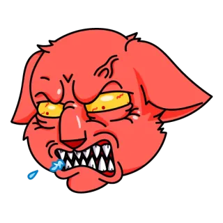 😡 cartone animato, arrabbiato, gatto, animale, espressione telegram sticker