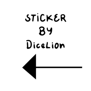 ⚠️ STICKER BY DiceLion pegatina, dicelion, flecha telegram sticker