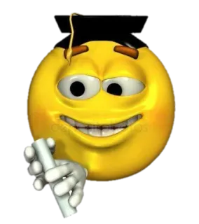 👨‍🎓 laurea, emoji, celebrazione, faccina, tocco, diploma whatsapp sticker