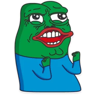 😌 Pepe the Frog Meme, Rana, Personaje, Cultura de internet telegram sticker