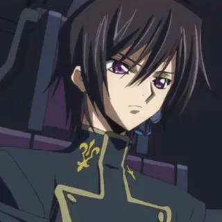 🥀 Lelouch Lamperouge Code Geass 애니메이션, 를르슈, 코드기아스, 캐릭터, 일본 telegram sticker