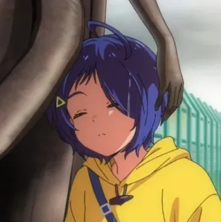 🧘 Anime, Mädchen, Hoodie, Traurig, Nachdenklich telegram sticker