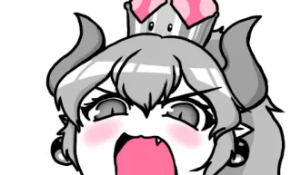 😱 Cartoon, Anime, Meme, Lustig, Ausdruck, Geschockt, Prinzessin, Bowsette telegram sticker