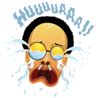 😭 HUUUAAA!!! chorando, triste, emocional, lágrimas, expressão, gritando, angustiado telegram sticker