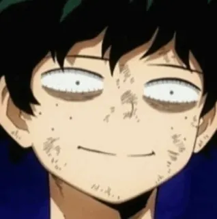 🔥 Izuku Midoriya My Hero Academia anime, cansado, gracioso, MHA, My Hero Academia, Deku, Izuku Midoriya whatsapp sticker