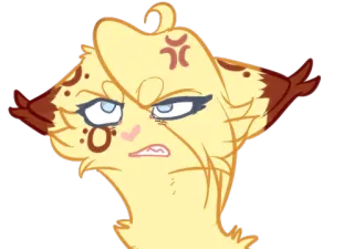 😠 cat, angry, cartoon, animal, feline, expression telegram sticker