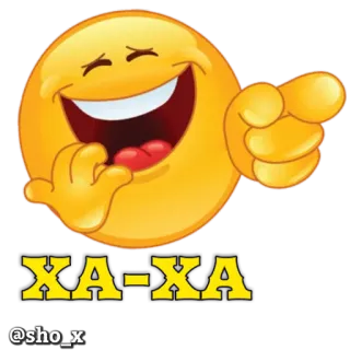 😂 XA-XA emoji, laughing, haha, funny, humor, joy whatsapp sticker