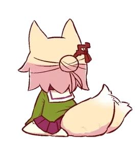 😡 renard, animé, chibi, mignon, kawaii, personnage telegram sticker