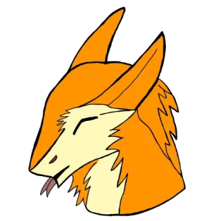 😝 furry, anthro, orange, animal, cartoon, mammal whatsapp sticker